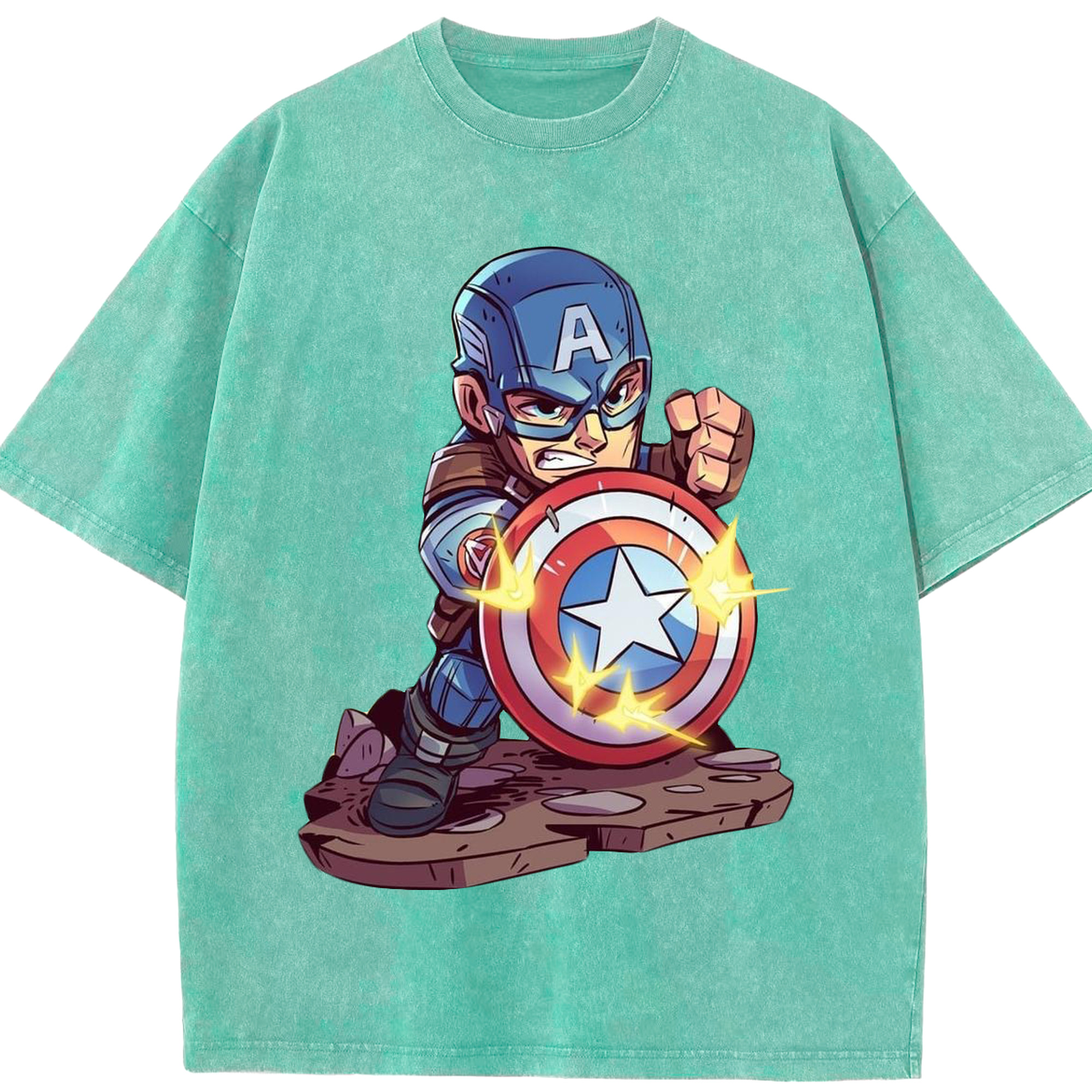（画像用） アベンジャーズ The Avengers 綿100% ヴィンテージ風 半袖Tシャツ（フロントプリント）